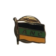 ANC Congreso Nacional Africano Bandera de Sudáfrica Esmalte Solapa Pin Insignia Dorada