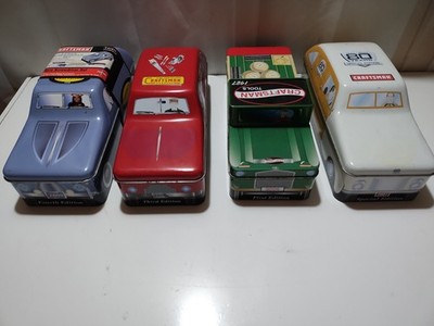 Rare Sears Craftsman Tools Tins 4 Pc Collectible No Tools Red Blue Green White