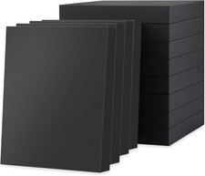 12 Boxes with Lids 11x8.5x1.5 Inches for Clothes, Black Boxes, Apparel Boxes