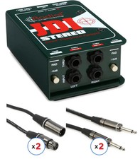 Radial JDI Stereo Passive Instrument Direct Box with Cables