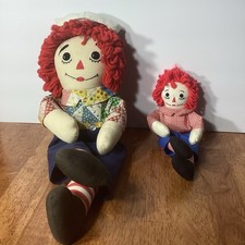 Vintage Knickerbocker Raggedy Andy One Lot Of 2 Cloth 20   8  Long