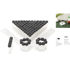 Elegant 100pcs 4ml Clear Borosilicate Glass Vials with Leak Proof Screw Caps