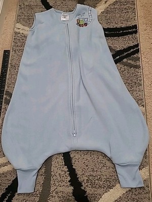 Halo Sleep Sack Early Walker Micro-Fleece Blue Size Large 12- 18Months Trains 