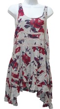 Intimately Free People Womens S Trapezoid Slip Dress Gray Floral Boho Romantic