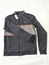 883 Police Navy Grey Orange Moro Logo Full Zip Track Jacket Size XS