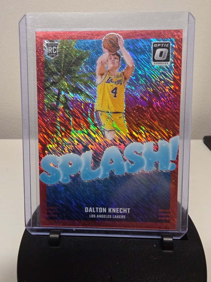 2024-25 Panini Donruss Optic Dalton Knecht Splash! Red Shimmer #12 Lakers /75