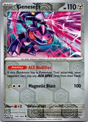 TCG Pokemon Karte Englisch Reverse Holo Genesect 040/064 SFA Shrouded Fable
