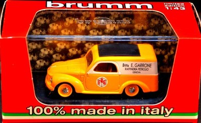 FIAT 500C Furgoncino ERG E.GARRONE RAFFINERIA PETROLIO GENOVA 1950 brumm R375B