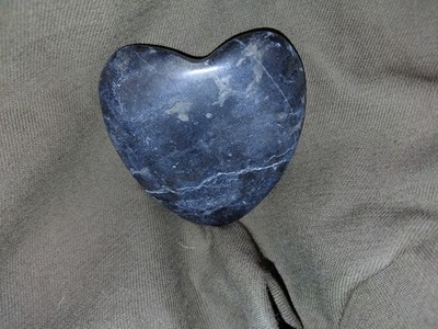 Herz aus Stein Anthrazit ca. 7 cm