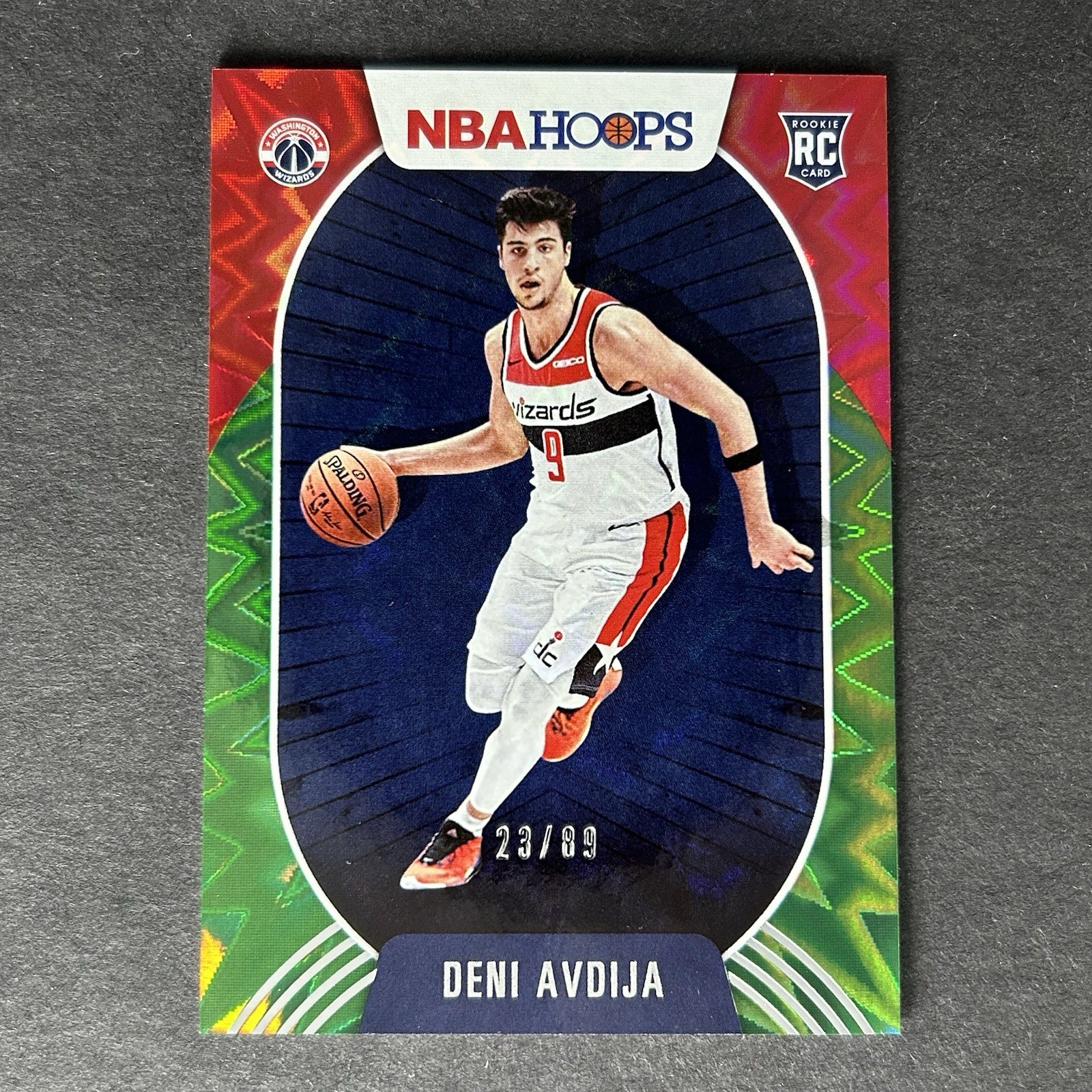 2020-21 Panini NBA Hoops Deni Avdija Rookie #201 Green Explosion 23/89