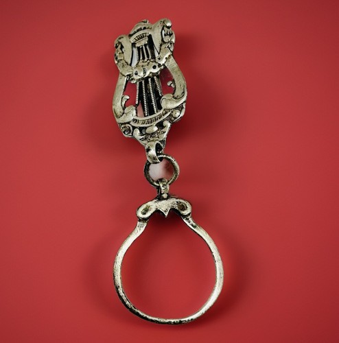 Antique .800 German Silver Miniature Key Chatelaine for Doll or Dollhouse