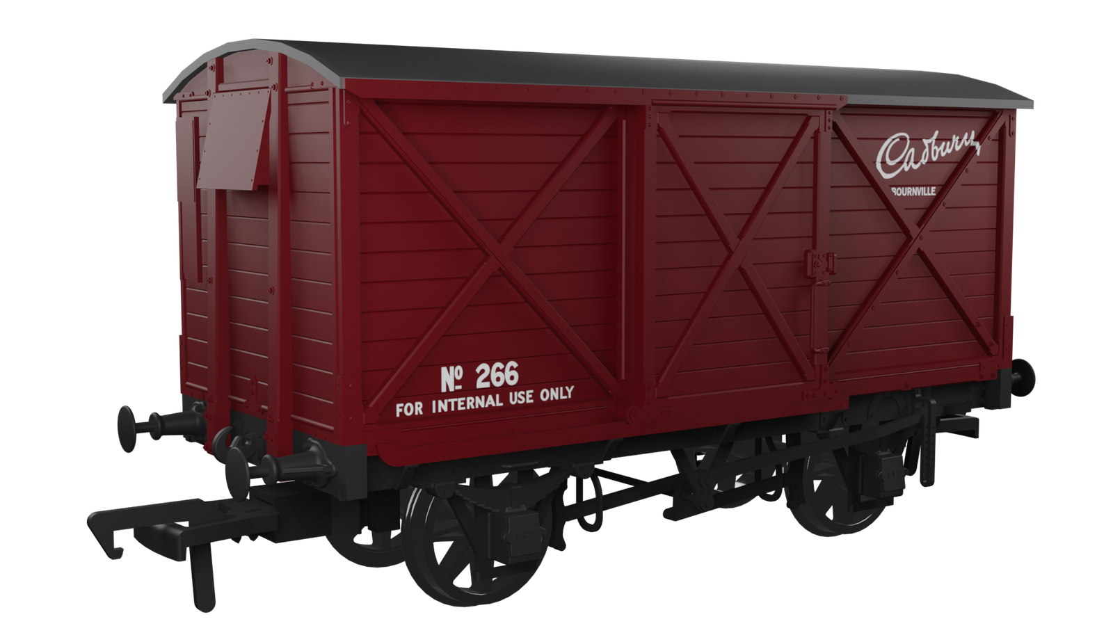 Rapido 976021 CR Dia.67 10t Van - Cadbury No.266 - OO Gauge