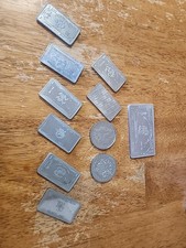 Novelty Bullion Tin, Zinc And Aluminum 1 Oz Rounds And Bars