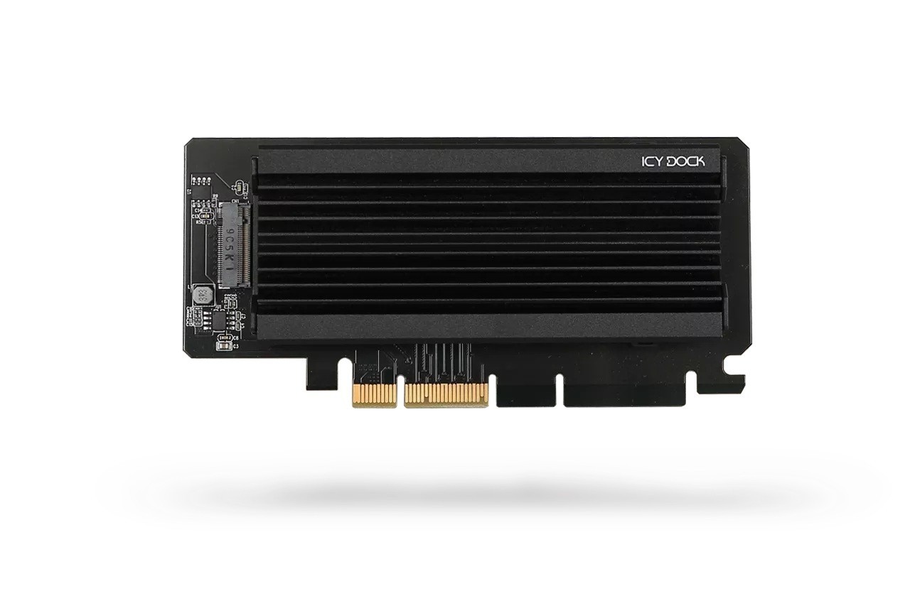 ICY DOCK MB987M2P-2B M.2 NVMe SSD to PCIe 4.0 x4 Adapter with Heat Sink