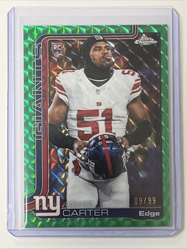 Abdul Carter 2025 Topps Chrome 350 Green Geometric Rookie Image Variation RC /99