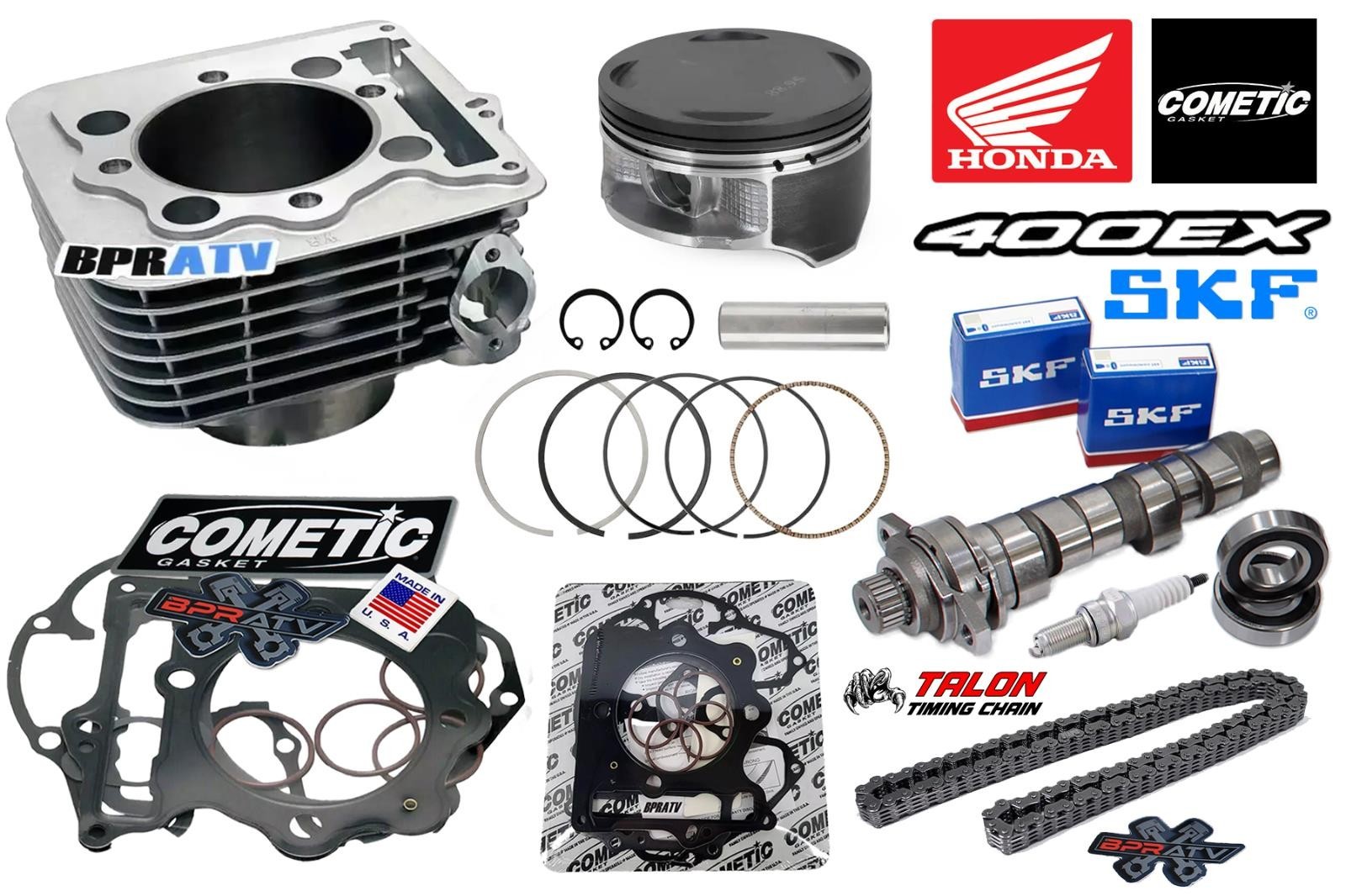 TRX 400EX 400X 440 Big Bore 89mm Cylinder Hi-Performance Cam Top End Rebuild Kit