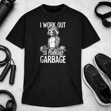 Mens Fitted Gym T-Shirt Cotton Training Workout Tee I Work Out