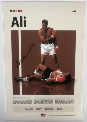   Toile Ali KO Mythique   Légende de la boxe   20x30 cm Sans cadre