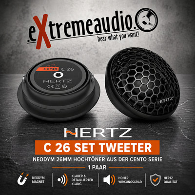 Hertz C 26 SET TWEETER Neodym 26mm Hochtöner aus der Cento Serie -- 1 Paar