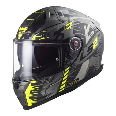 Road Helmet LS2 FF811 Vector II (XL) Techbot - Matte Titanium / Hi-Vis Yellow