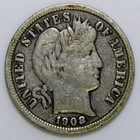 1908-S 10c Barber Dime F k406
