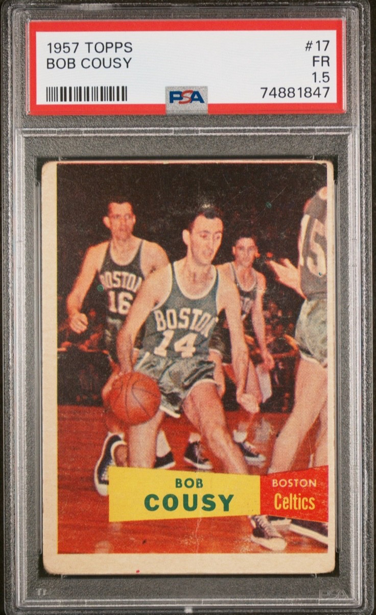 1957 Topps Basketball Bob Cousy RC #17 PSA 1.5 Rookie