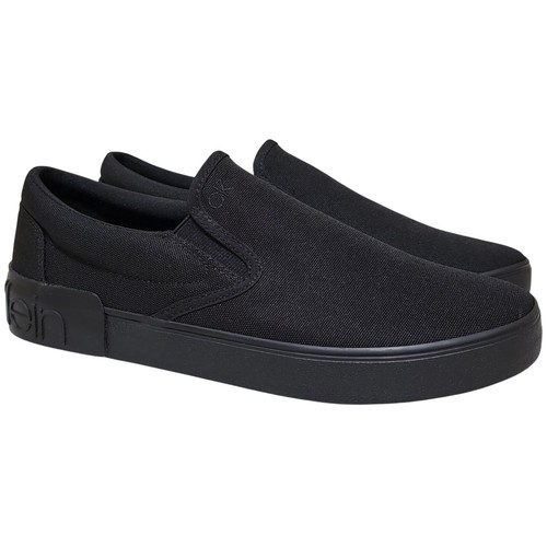 Calvin Klein Men Ryor Casual Slip On Skate Sneakers Size US 9M Solid Black