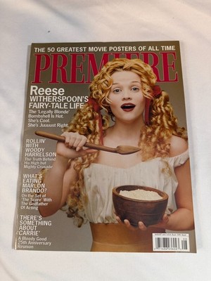 PREMIERE Movie Magazine AUGUST 2001 - Reese Witherspoon Woody Harrelson Brando