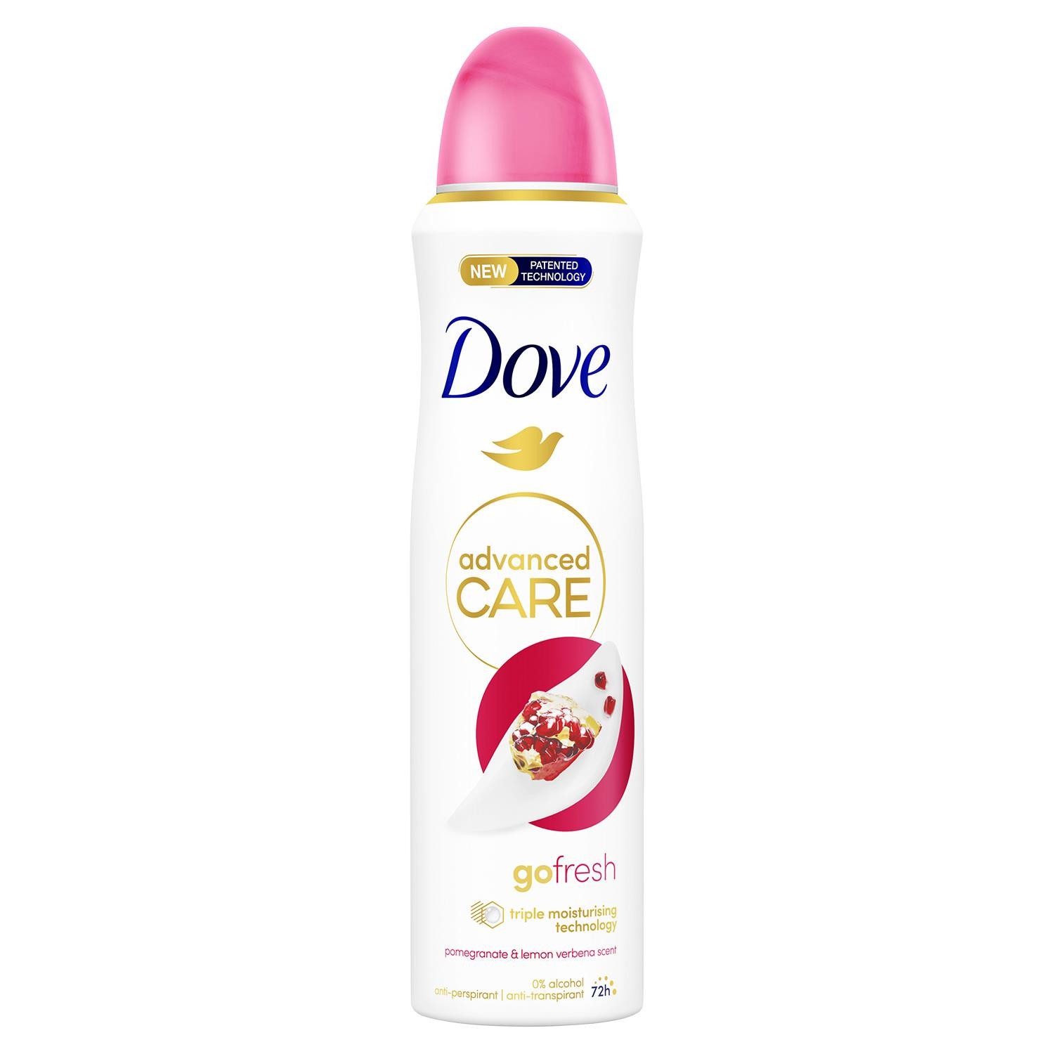 Dove Women's White 'Antiperspirant' Pomegranate & Lemon Deo For 3X 150Ml In - Image 8