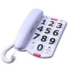 Corded Big Button Landline Phones for Seniors Home, Single Line Easy to Read Des