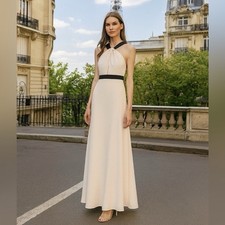 Jill Jill Stuart halter blush gown, Size 4 Goddess Flowy Jan Sale