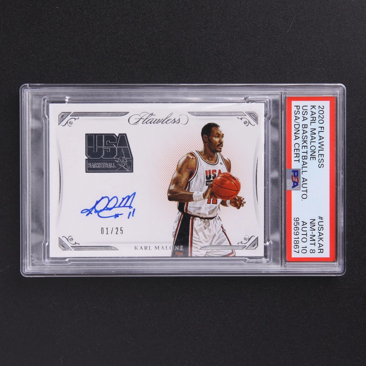 Karl Malone Basketball Original Autographed Sports Trading Cards