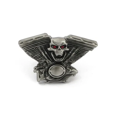 Kit de Montage Plaque d'Immatriculation V-Twin et Skull (paire) - Argent - Photo 1/3