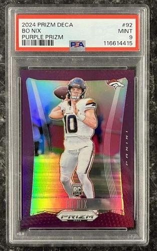 2024 PANINI PRIZM DECA BO NIX PURPLE 97/99 RC ROOKIE PSA 9