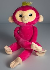 Fingerlings Monkey HUGS Bella Pink Interactive Talking Plush Pet Toy 17" Tested