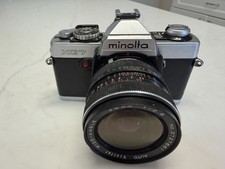 Minolta XG-7 35mm SLR Film Camera w/ Vivitar 28mm 1:2.8 Wide Angle Lens