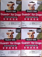 4 NUTRI VET GUARD PLUS FOR DOGS 45-88LBS KILLS FLEAS TICKS 3 X4 12 MONTH SUPPLY