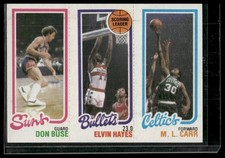 1980-81 Topps #35 / 190 / 242 Don Buse / Elvin Hayes / M.L. Carr TL