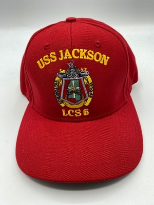 The Corps USS Jackson LCS 6 DCTT Logo Red Baseball Cap Hat One Size