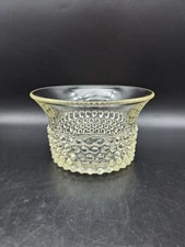 Nuutajarvi Finland pale yellow glass bowl Nappyla Saara Hopea