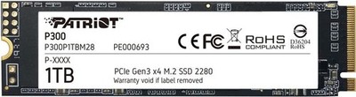 Patriot SSD P300 M.2 1TB PCIe Gen3x4 2280 (B-Ware)