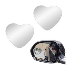 Heart Shaped Blindspot Mirror for Car, HD Glass Side Blind Heart-shaped White