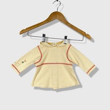 Catimini Striped Long Sleeve Shirt Kids 3M Yellow French Designer Preppy