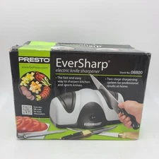 Presto EverSharp Electric Knife Sharpener (Silver + Black) | Model: 0880002