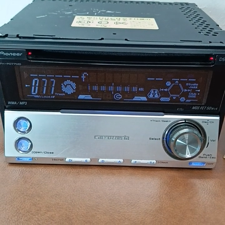 Pioneer Carrozzeria FH-P077MD 2DIN MD CD Player Car Audio Tested