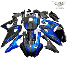 Black Carbon Fiber & Blue Fairing Kit Fit for Yamaha YZF R7 2022 2023 2024 2025