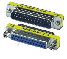 DB25 pin Male-Female Parallel/LPT/Serial RS232 Port Saver/Gender Changer Adapter