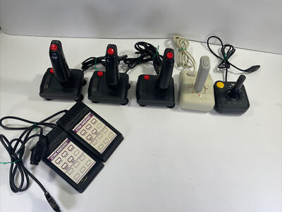Lot of 7 Atari 2600 Joystick Controllers Quickshot Gemstick Video Touch Pads