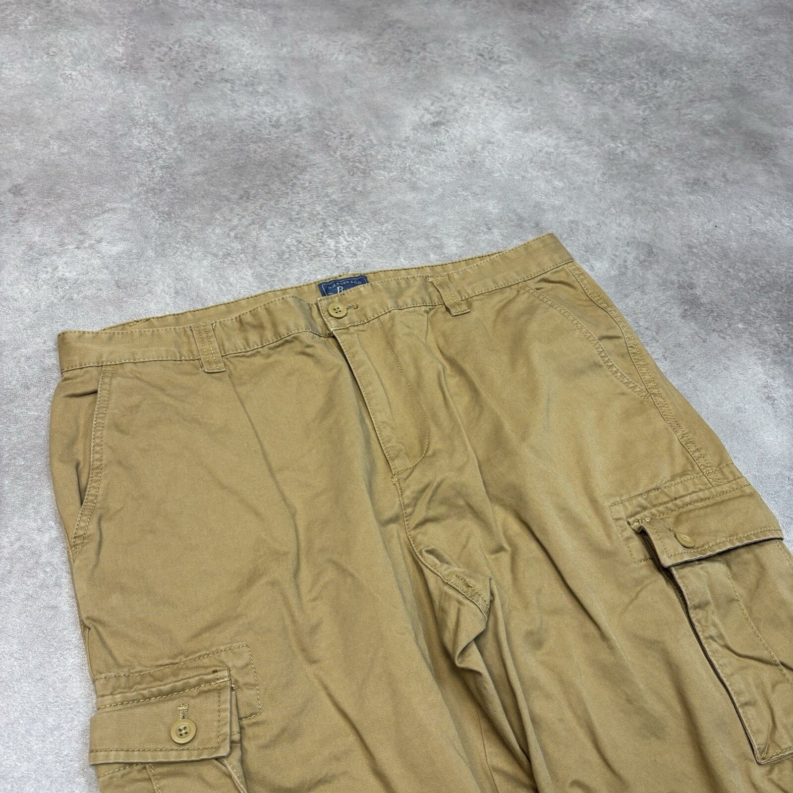 Vintage Cargo Trousers Mens Regular Fit Y2K Workwear Hiking Trousers Beige, image 2