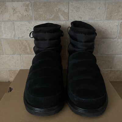 UGG Classic Mini Pull-on Weather Black Suede Sheepskin Boots  display picture 3